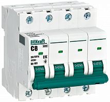 Выключатель автоматический DEKraft ВА-103 4п 8А C 6кА картинка